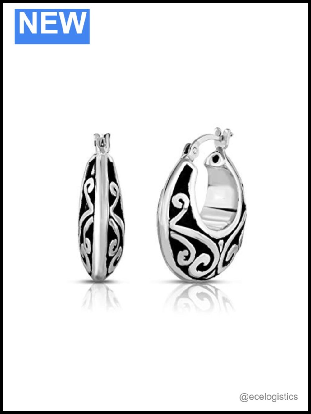 925 Sterling Silver Small Round Hoop Earrings